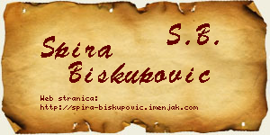 Spira Biskupović vizit kartica
